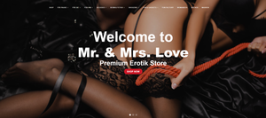 Screenshot der Shop-Webseite von Mr. & Mrs. Love Onlineshop