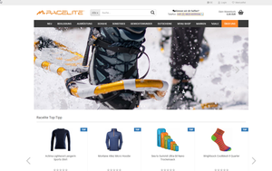 Screenshot der Shop-Webseite von Racelite