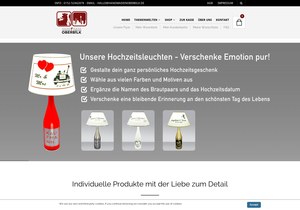 Screenshot der Shop-Webseite von Handmade in Oberbilk