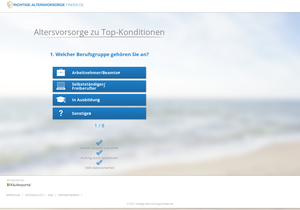 Screenshot der Shop-Webseite von Richtige-Altersvorsorge-Finden.de