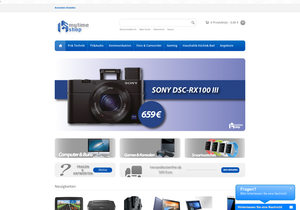 Screenshot der Shop-Webseite von Mytimeshop