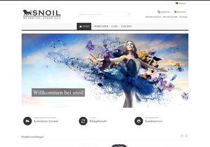 Screenshot der Shop-Webseite von snoil