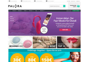 Screenshot der Shop-Webseite von Palora.de
