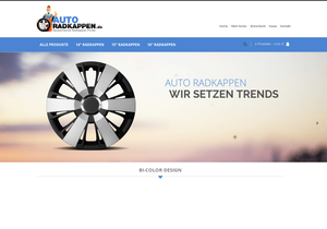 Screenshot der Shop-Webseite von Auto-Radkappen.de