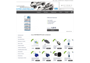 Screenshot der Shop-Webseite von KUK Werbemittel
