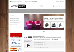 Screenshot der Shop-Webseite von moebelgleiter-onlineshop