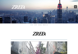 Screenshot der Shop-Webseite von ZRED - Clothing