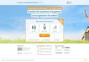 Screenshot der Shop-Webseite von Richtige-Krankenversicherung -Finden.de