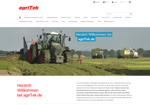 Screenshot der Shop-Webseite von agriTek