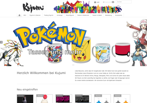 Screenshot der Shop-Webseite von Kujumi