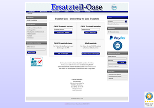 Screenshot der Shop-Webseite von Ersatzteil-Oase