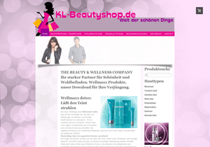 Screenshot der Shop-Webseite von kl-beautyshop