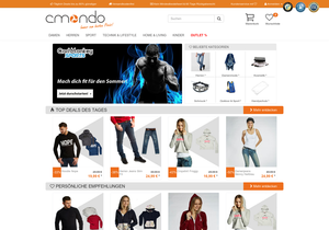 Screenshot der Shop-Webseite von Cmondo