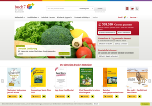 Screenshot der Shop-Webseite von buch7.de