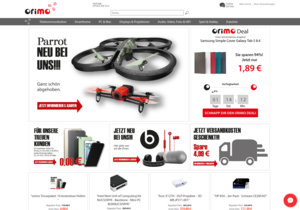 Screenshot der Shop-Webseite von orimo Online Store