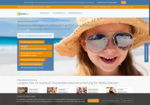 Screenshot der Shop-Webseite von ReisePolice