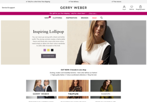 Screenshot der Shop-Webseite von GERRY WEBER