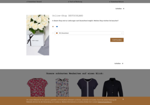 Screenshot der Shop-Webseite von TAIFUN