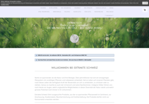 Screenshot der Shop-Webseite von Extrakte.ch