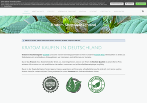 Screenshot der Shop-Webseite von Kratomonline.de