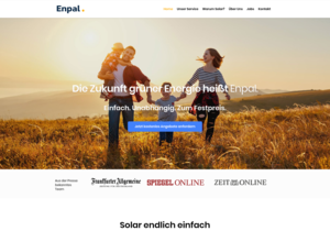 Screenshot der Shop-Webseite von Enpal