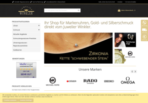 Screenshot der Shop-Webseite von Uhr-Schmuck24