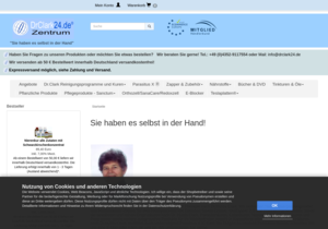 Screenshot der Shop-Webseite von DrClark24.de