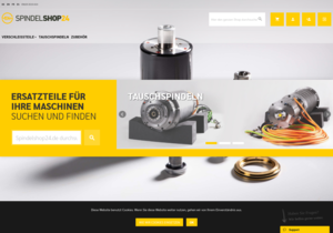 Screenshot der Shop-Webseite von spindelshop24.de