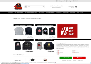 Screenshot der Shop-Webseite von BBQHELD