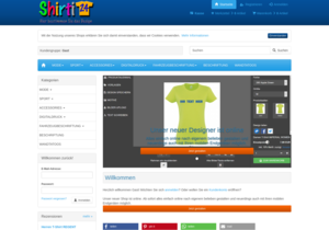 Screenshot der Shop-Webseite von shirti24.de