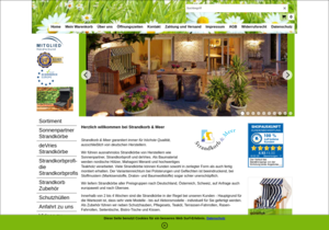 Screenshot der Shop-Webseite von strandkorb-onlineshop.de