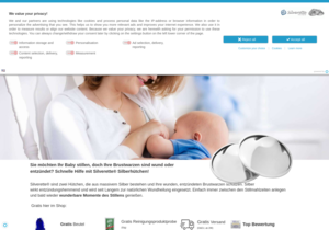 Screenshot der Shop-Webseite von silverette.de