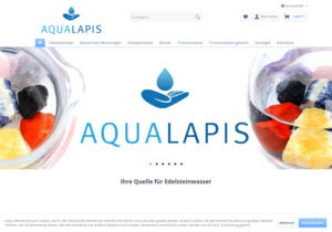 Screenshot der Shop-Webseite von aqua-lapis