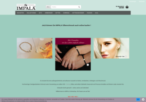 Screenshot der Shop-Webseite von Impala