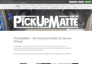 Screenshot der Shop-Webseite von PickUpMatte