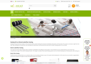 Screenshot der Shop-Webseite von infrarot-fussboden
