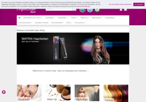 Screenshot der Shop-Webseite von perfectstyleshop