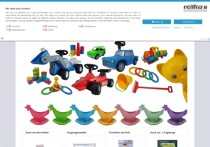 Screenshot der Shop-Webseite von reifra