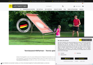 Screenshot der Shop-Webseite von HitPartner