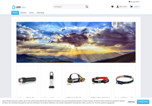Screenshot der Shop-Webseite von LED-idee