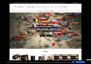 Screenshot der Shop-Webseite von designbomb