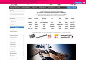 Screenshot der Shop-Webseite von dreamshine