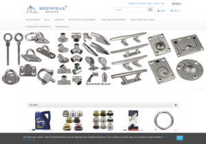 Screenshot der Shop-Webseite von BOOTSTEILE BRAUER