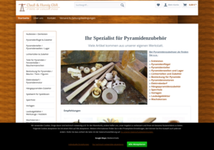 Screenshot der Shop-Webseite von pyramidenzubehoer