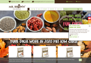 Screenshot der Shop-Webseite von mister-brown