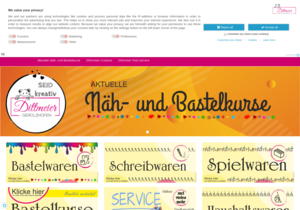 Screenshot der Shop-Webseite von dittmeieronline
