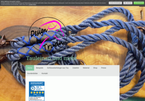 Screenshot der Shop-Webseite von design-by-trudn