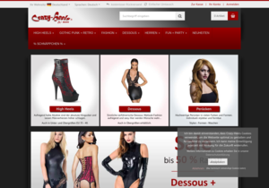 Screenshot der Shop-Webseite von Crazy-Heels