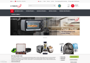 Screenshot der Shop-Webseite von cyberlux24
