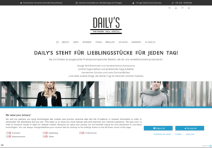 Screenshot der Shop-Webseite von Dailys
